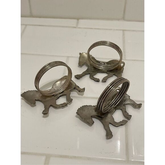 Silver Animal Napkin Rings (7) - Picture 2 of 4